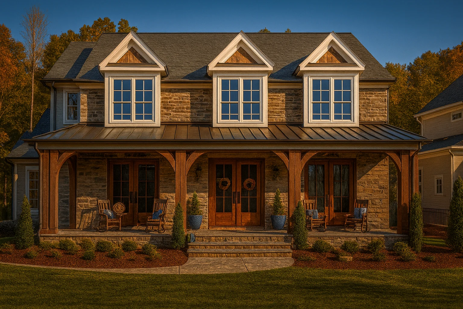 5-Bed, 5-Bath, 4,350 SF Rustic Farmhouse House Plan