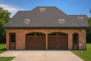 Compact House Garage Plan with CAD Blueprint Designs