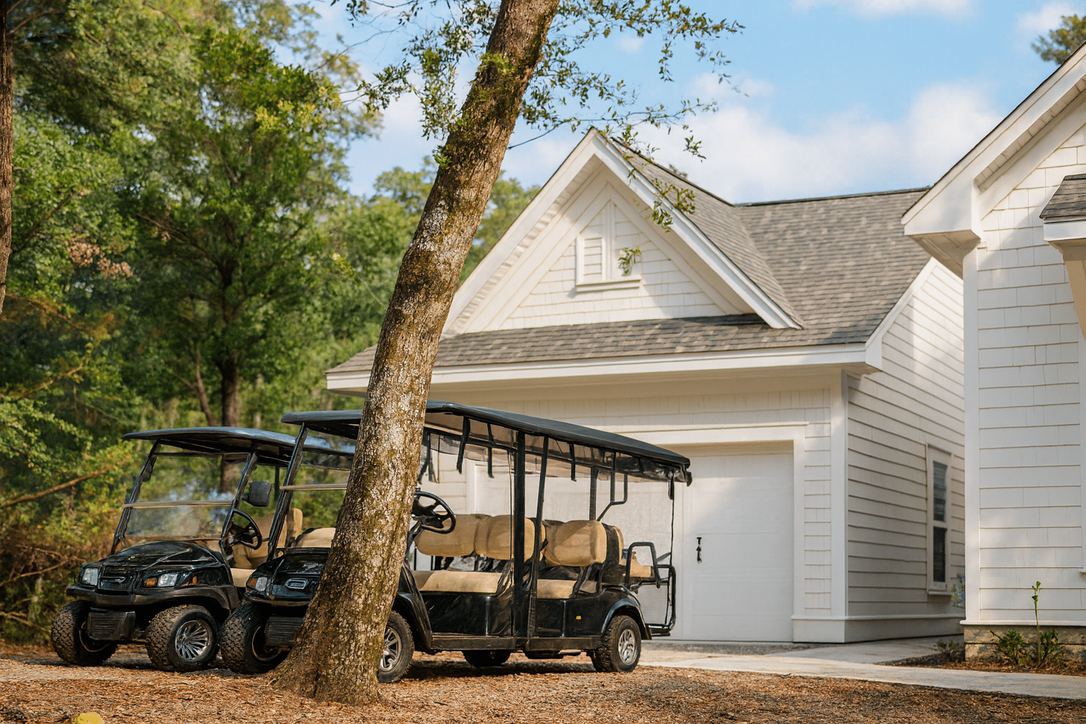 18-2162 GOLF CART PLAN - 272 SF Modern Farmhouse Golf Cart Garage Plan 2 Modern Detached Cart Garage Floor Plan for Small Vehicles