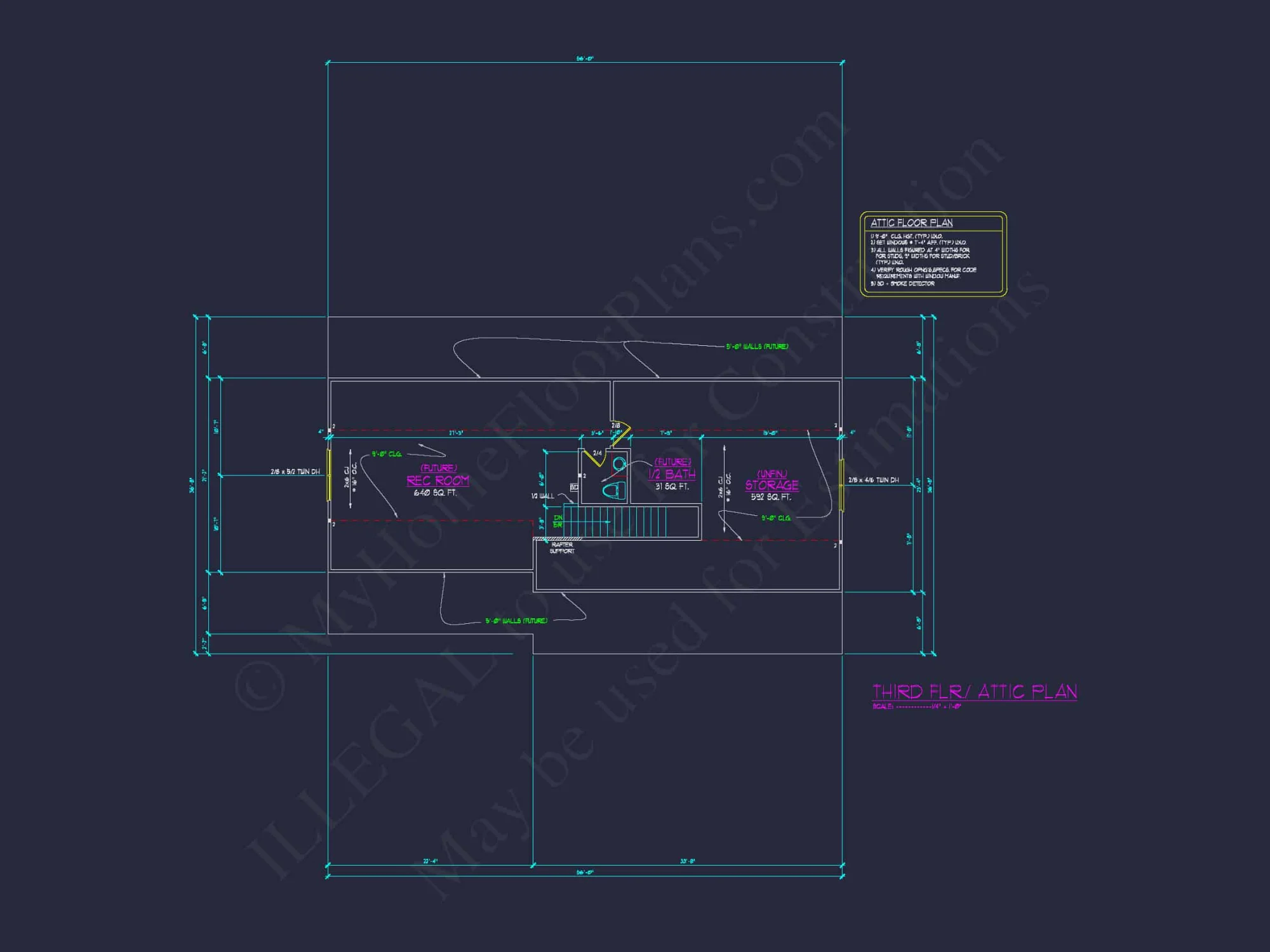 Spacious 2-Story Home Plan with CAD Designs and Blueprints