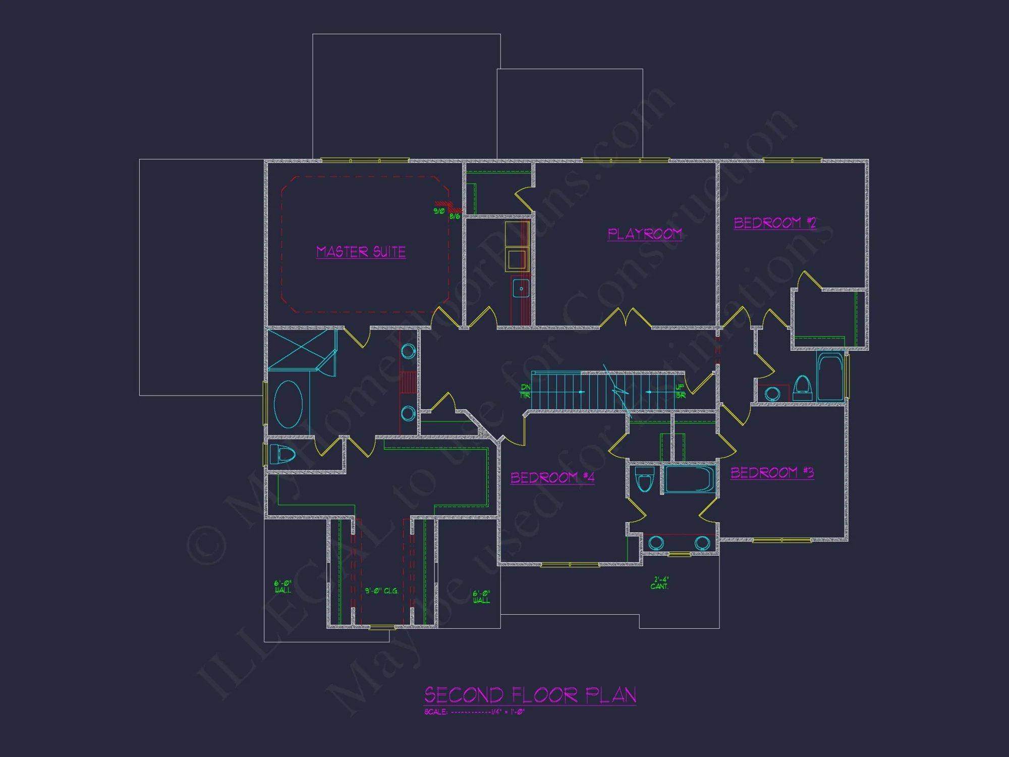 Spacious 2-Story Home Plan with CAD Designs and Blueprints