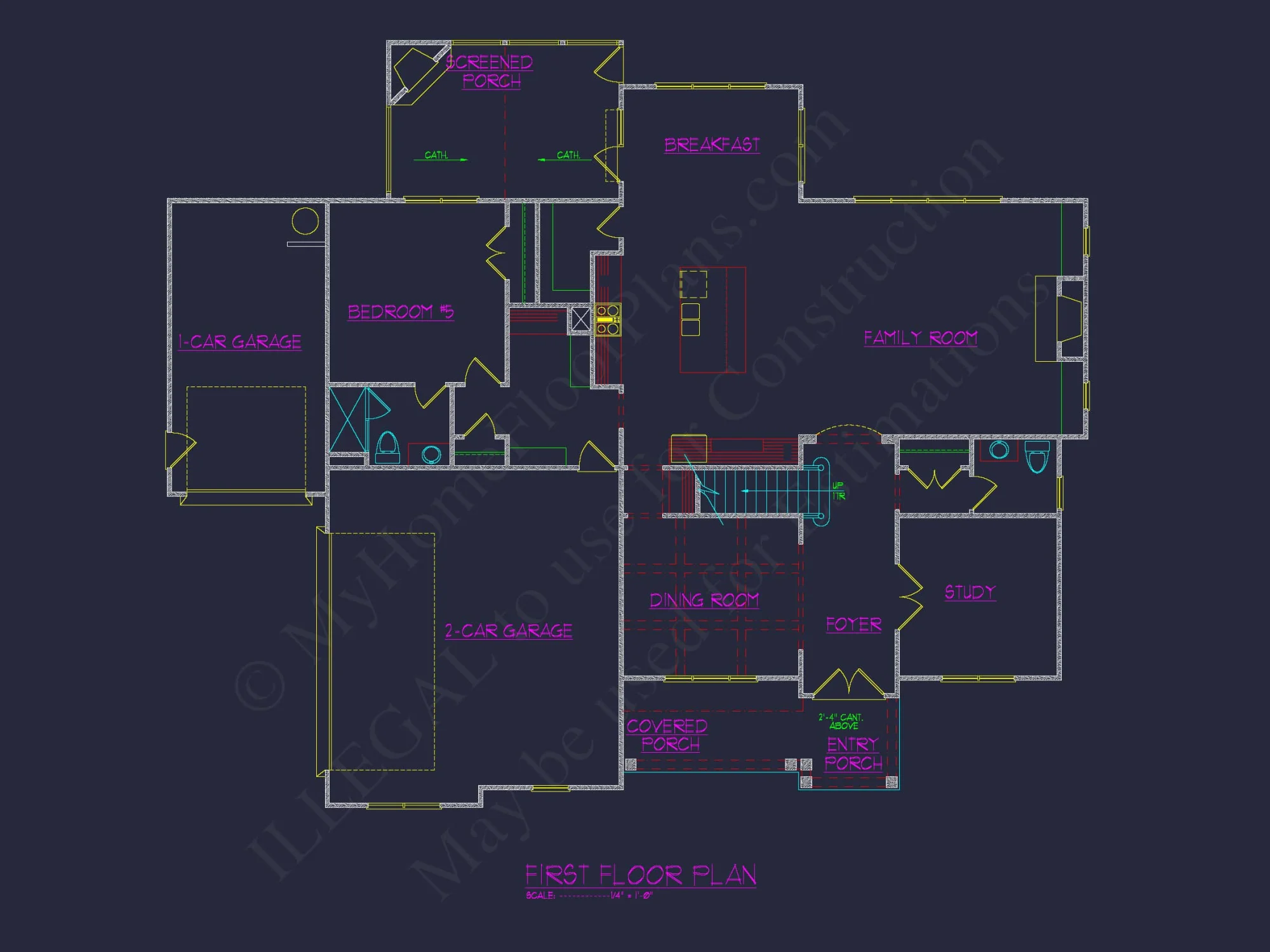 Spacious 2-Story Home Plan with CAD Designs and Blueprints