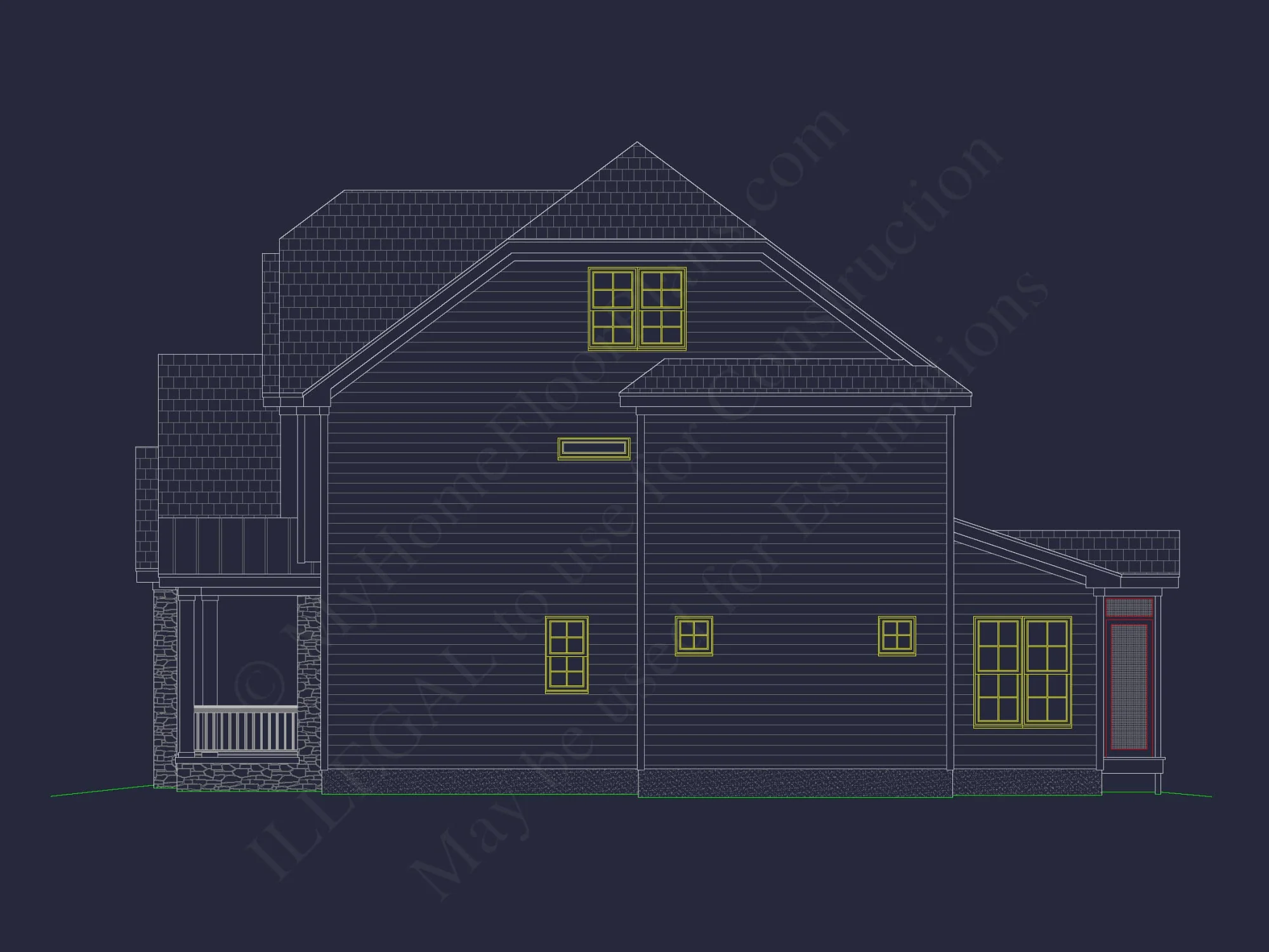 Spacious 2-Story Home Plan with CAD Designs and Blueprints