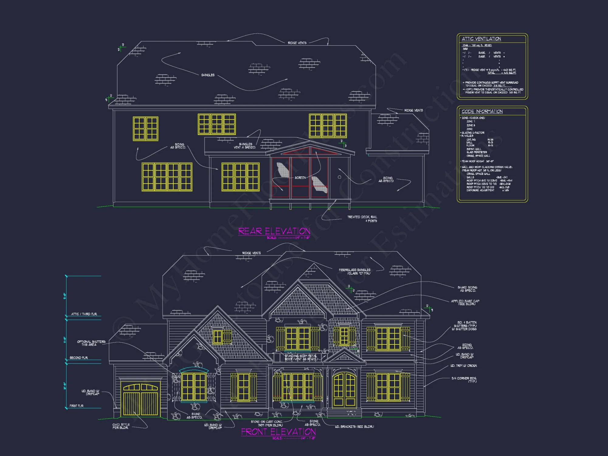 Spacious 2-Story Home Plan with CAD Designs and Blueprints