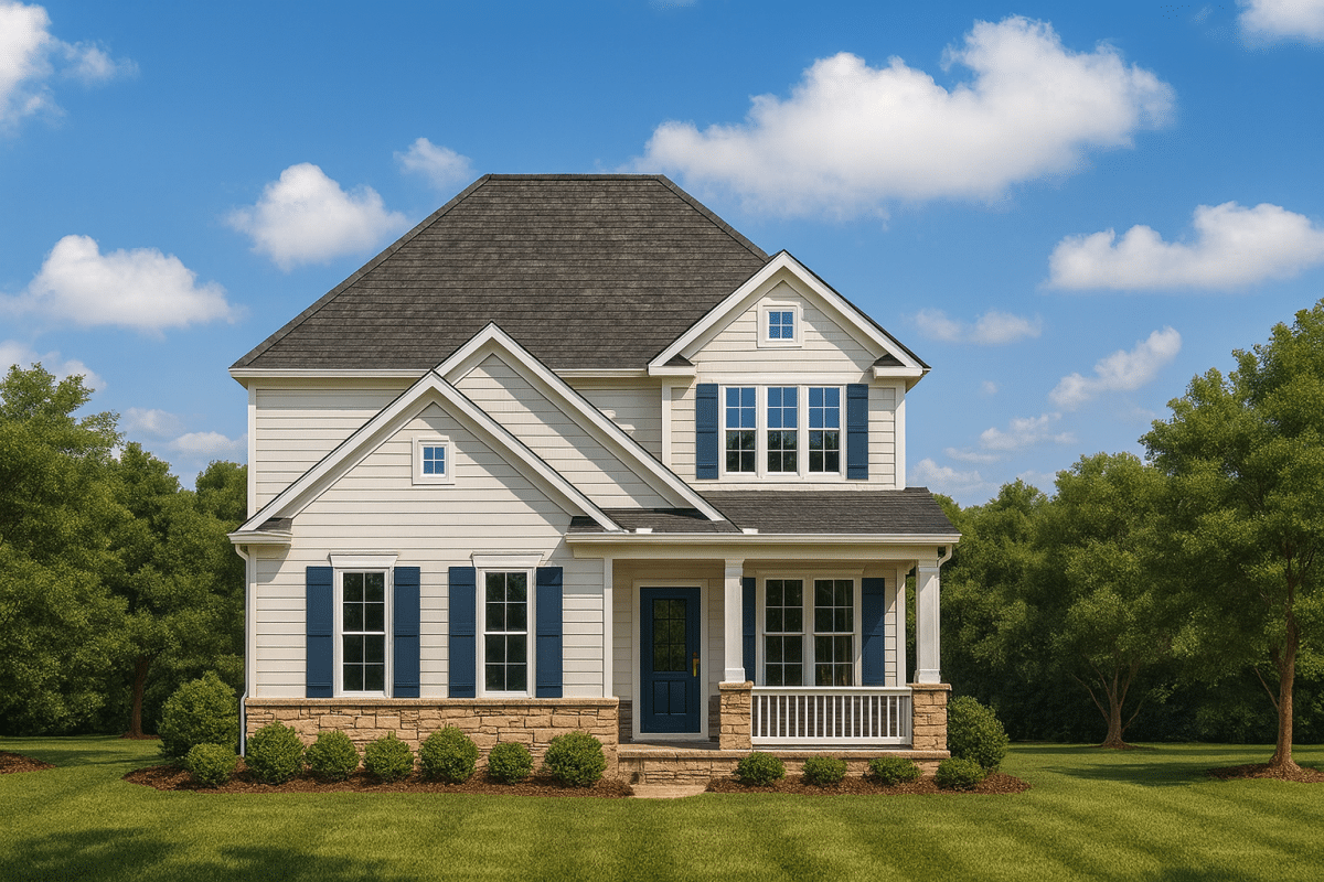 2-Story Traditional House Plan with 4 Bedrooms & Open Layout