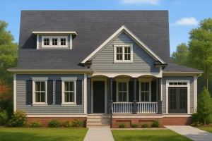 Craftsman-style house plan offers 1,916 heated sq. ft., 4 bedrooms