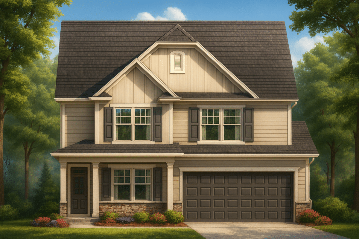 2-story house plan with 2,575 heated sq. ft.