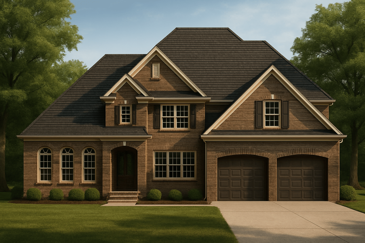 Traditional Brick House Plan With French Country Style 4 Bed 3769 Sq Ft