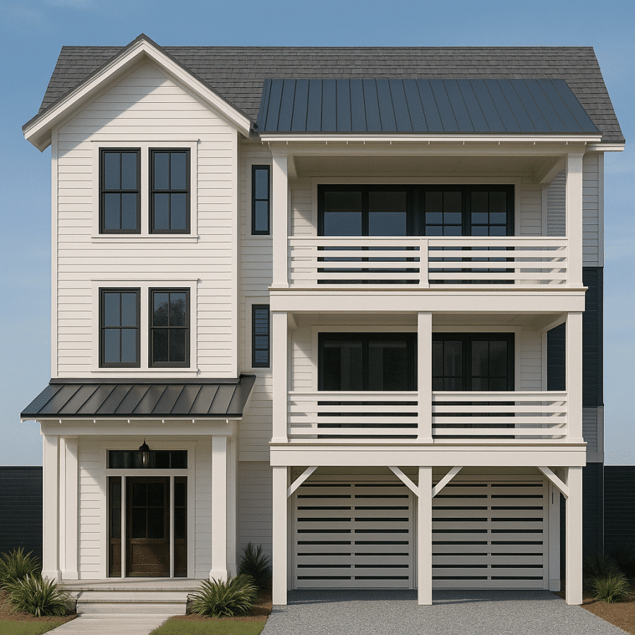 Beautiful Coastal Home Plan With Coastal Design and CAD Blueprints