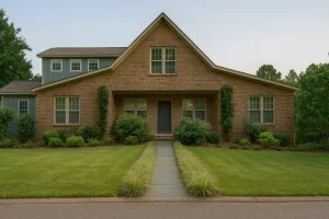 Modern Home Floor Plan Custom Blueprint with 1.5 Stories
