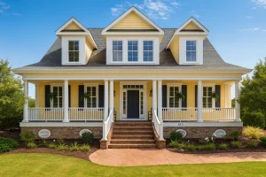 Elegant 2-Story House Plan with Colonial Revival Architecture