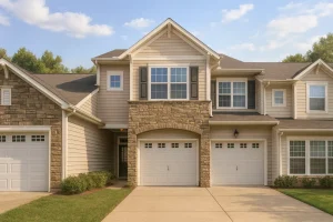 Contemporary 4-Unit, 4-Bedroom Townhome Plan