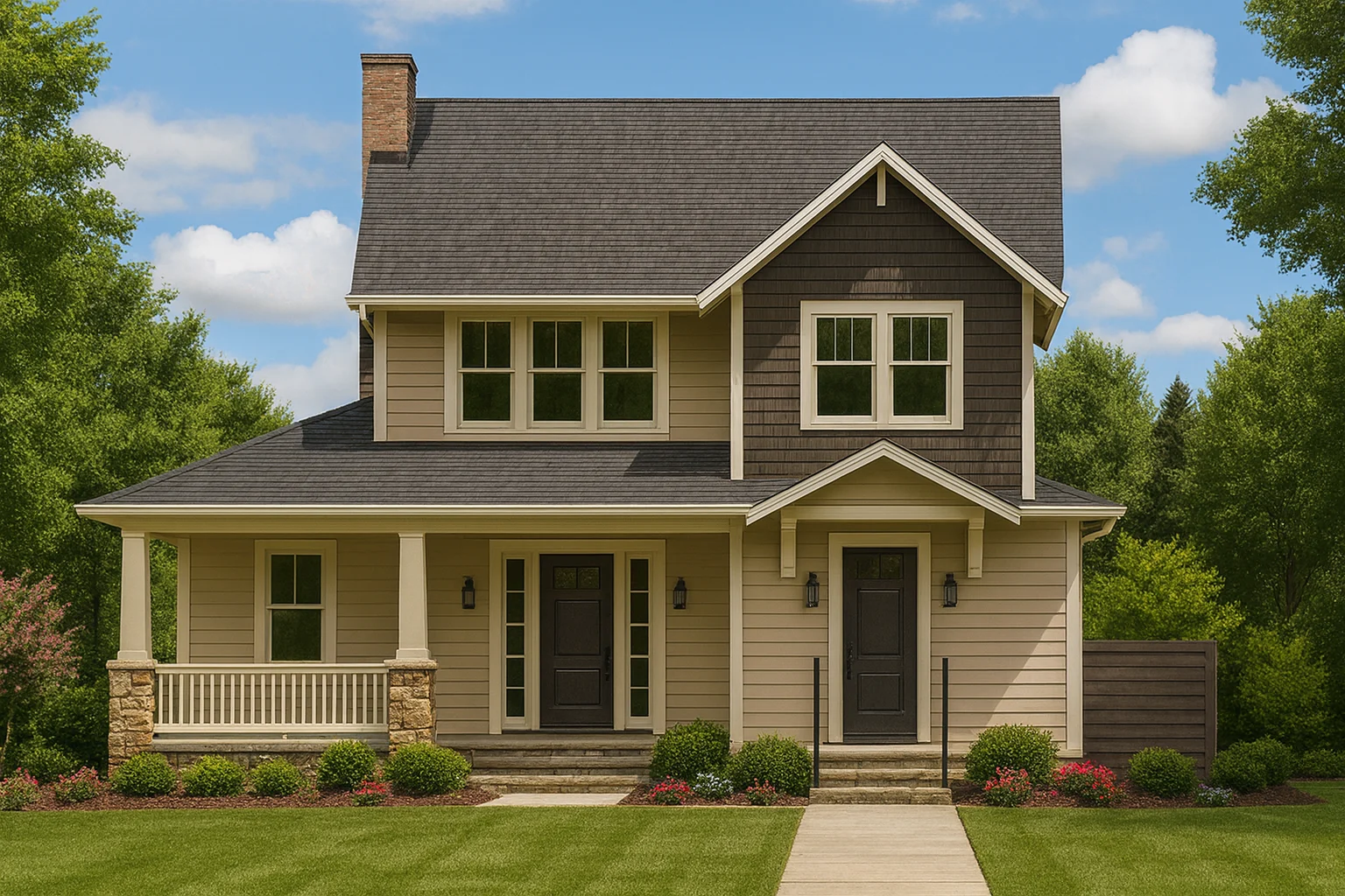 Charming Beach House Plan with 2 Stories and CAD Blueprint Design
