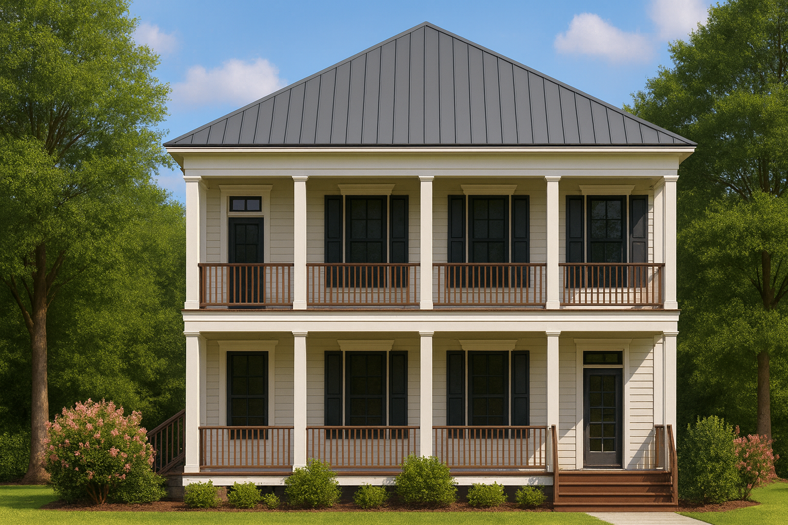 17-1189 HOUSE PLAN - Southern Colonial Farmhouse House Plan with Detailed CAD Designs 1 Southern Colonial Farmhouse Home Plan with Detailed CAD Designs