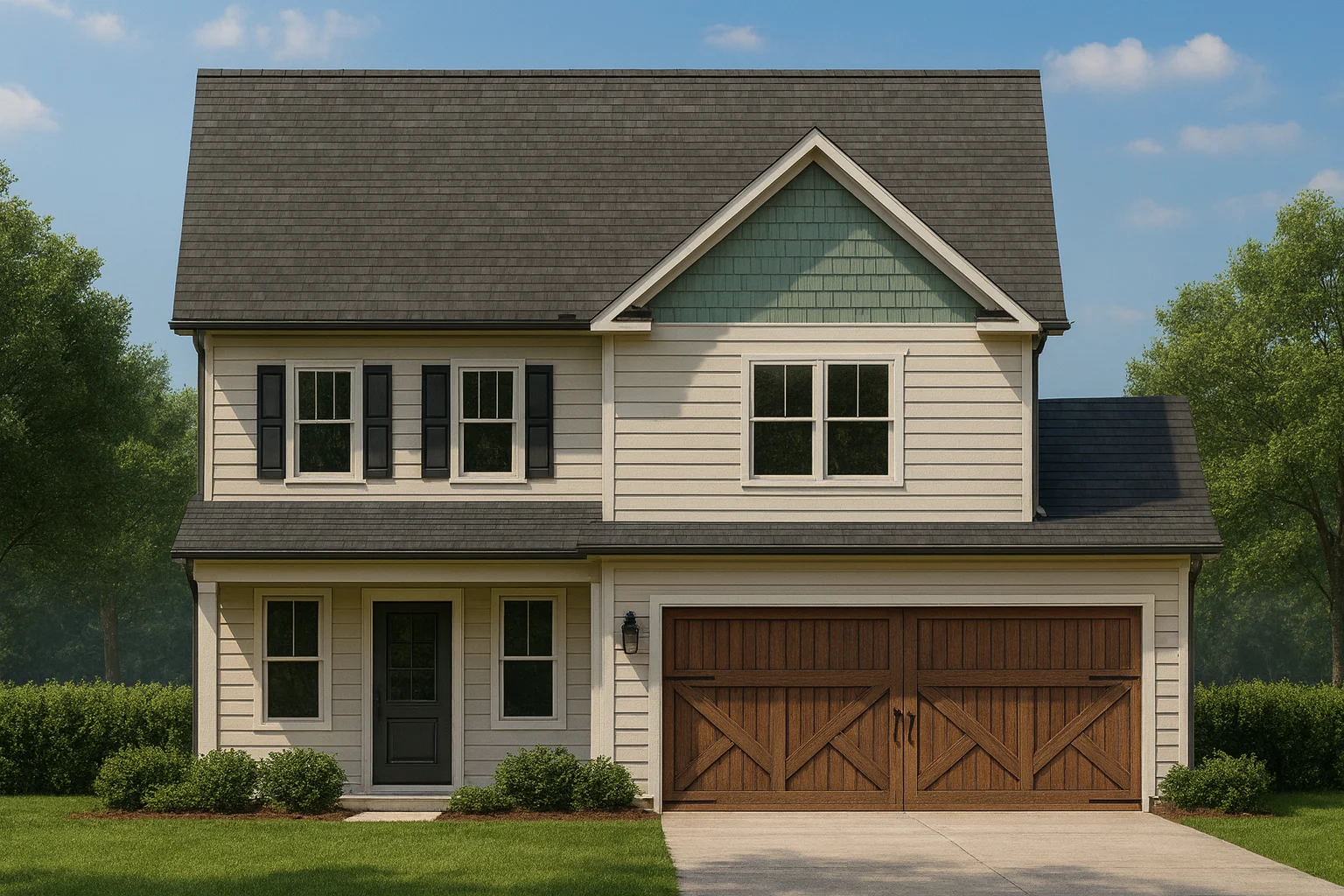 Modern Craftsman Home Floor Plan with 2-Story Design and CAD