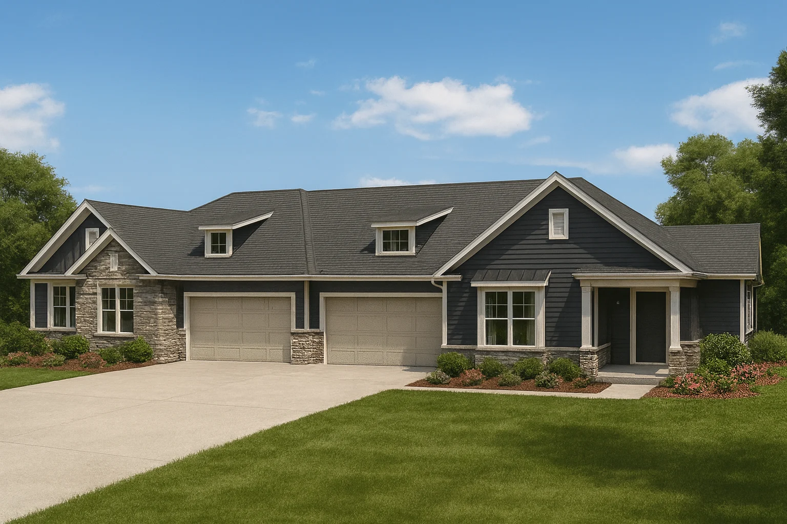 Beautiful Duplex Home Floor Plan with Blueprint CAD Designs