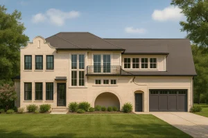 Custom 2-Story House Plan with Colonial Revival Design & CAD Blueprints