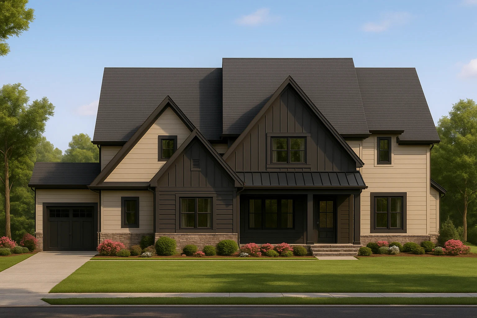 Modern Suburban Home Plan with Spacious Layout and CAD Design