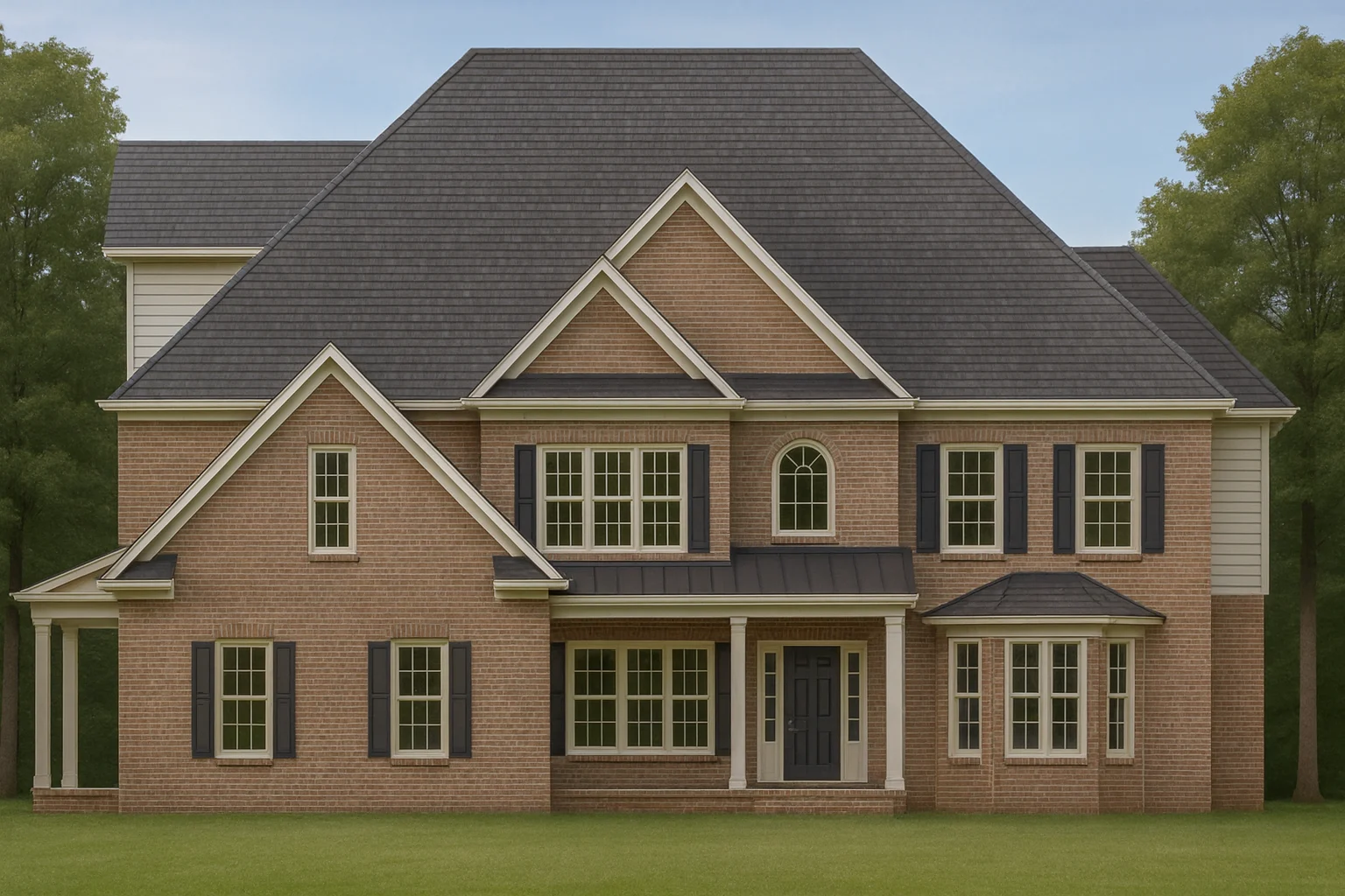 Colonial Revival Home Plan with Spacious 3-Story Layout