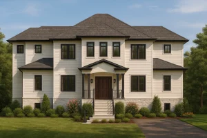 Coastal 2.5-Story Home Plan 5-Bed, 4-Bath, CAD Blueprint