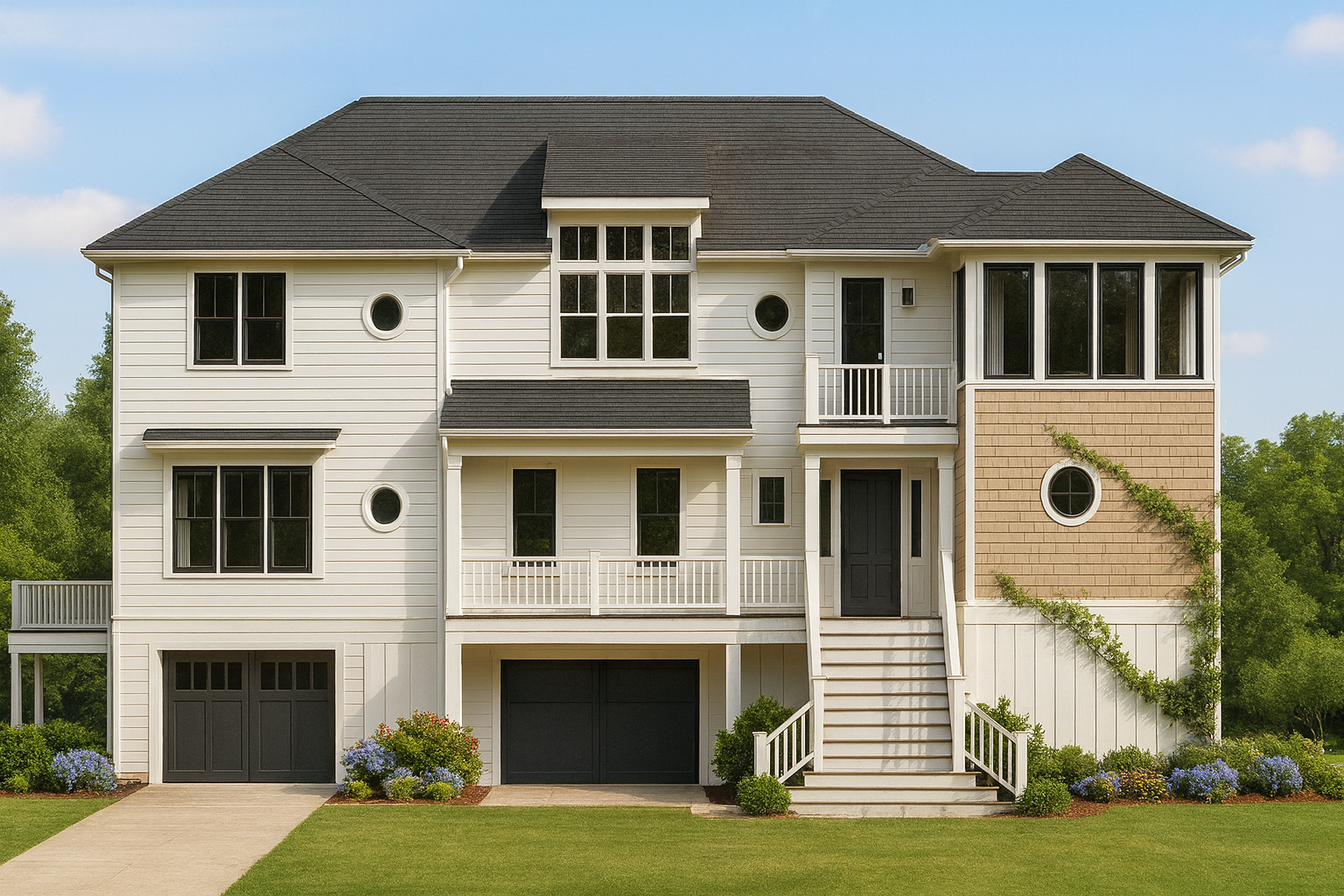 16-1206 HOUSE PLAN - Beach House Plan with 4 Bedrooms, 3 Floors, Architectural Designs 1 Beach Home Plan with 4 Bedrooms, 3 Floors & Architectural Designs