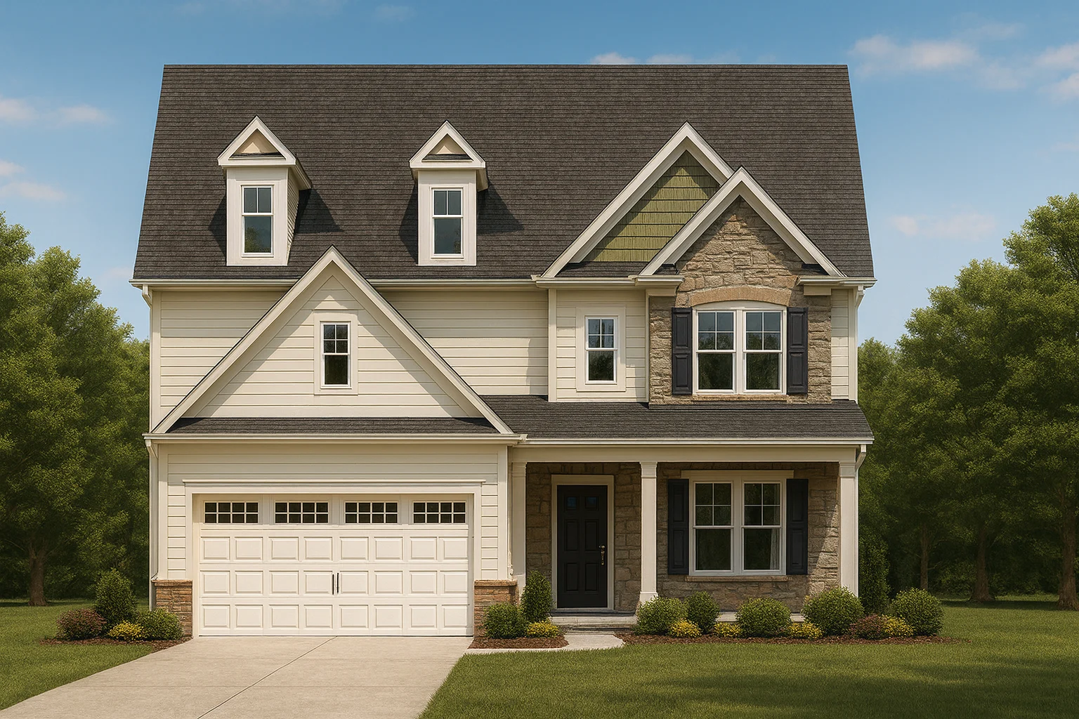 Elegant 2.5-Story House Plan with Modern CAD Blueprints