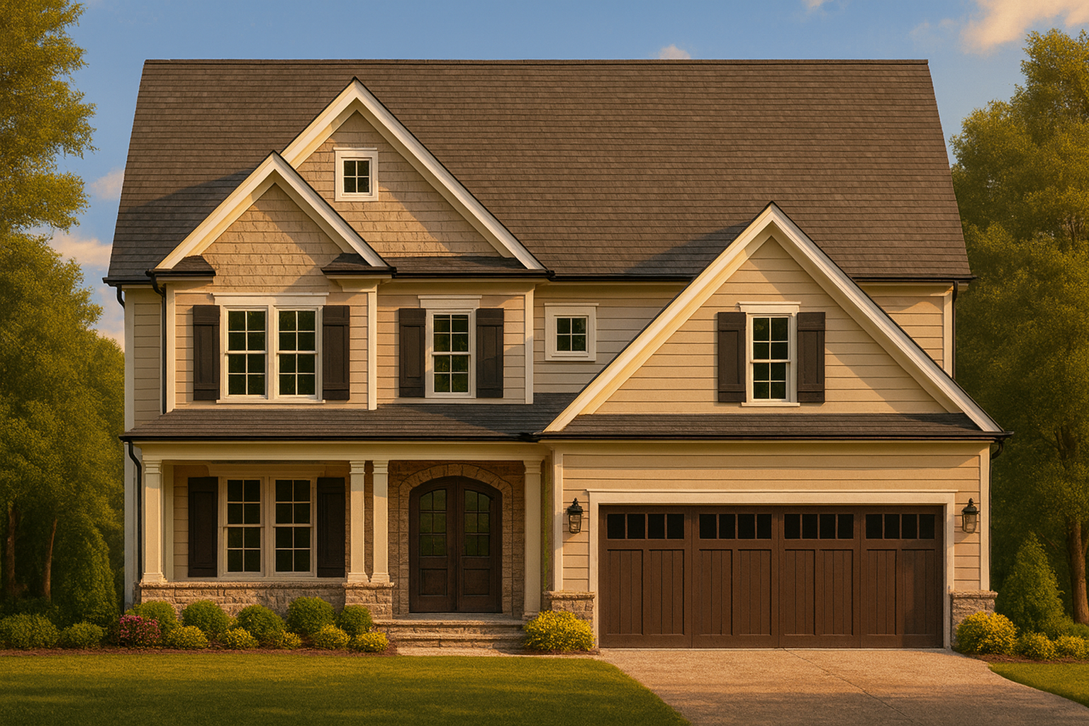 15-1579A HOUSE PLAN - Traditional Craftsman House Plan with 4 Bedrooms & 2-Car Garage 1 Traditional Craftsman Home Plan with 4 Bedrooms & 2-Car Garage