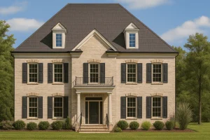 Elegant 2-Story Colonial Revival House Plan with 3,445 Heated Sq Ft