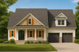 Modern 2-Story House Plan with 4 Bedrooms and CAD Design