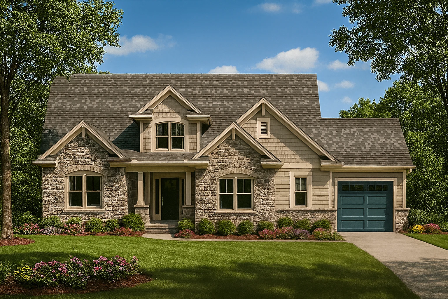 2-Story Craftsman House Plan with 4 Bedrooms & CAD Blueprints