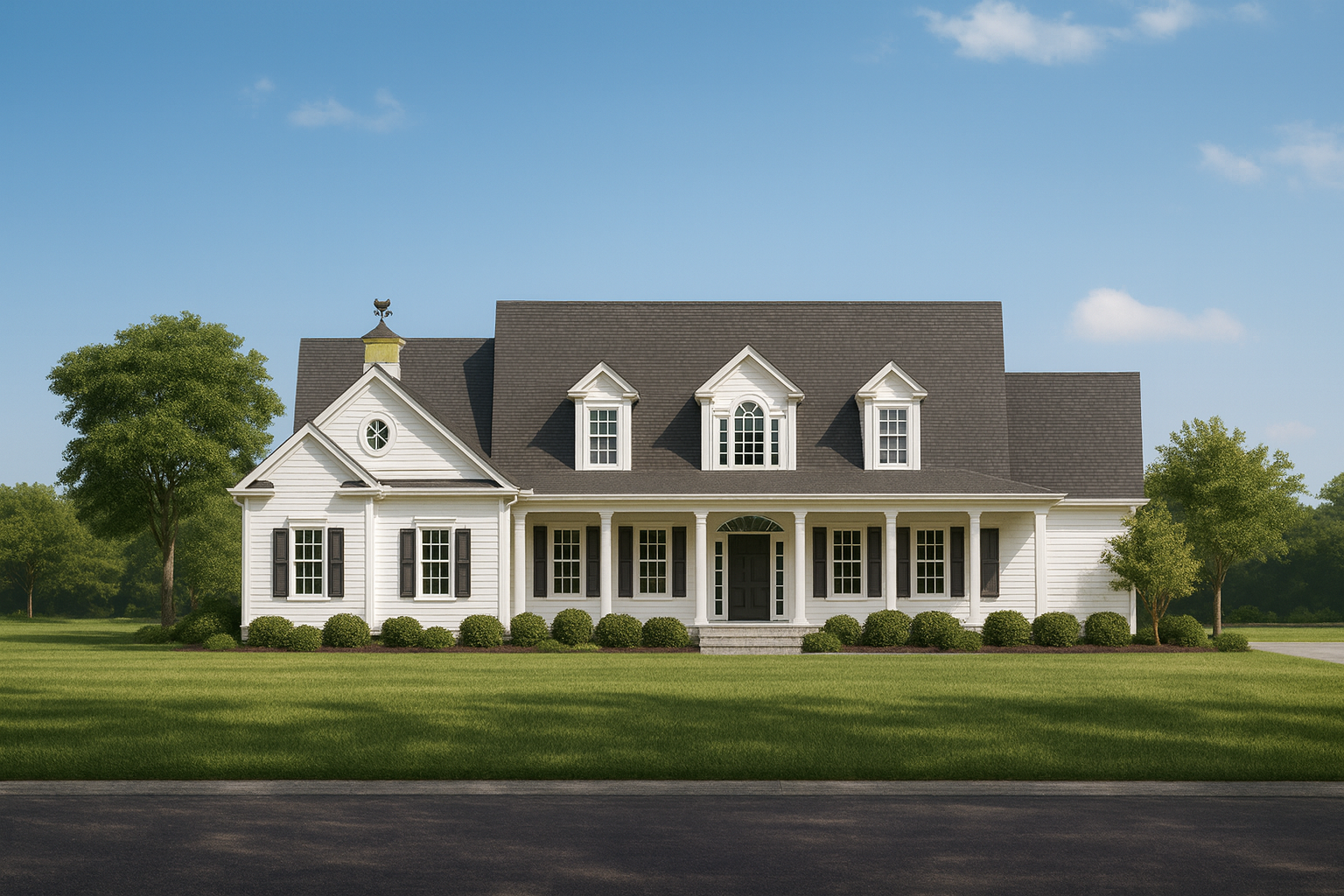 14-1723 HOUSE PLAN - Elegant House Plan with CAD Blueprints | Spacious 3-Bedroom Design 1 Elegant Colonial House Plan with CAD Blueprints and 3-Bedroom Comfort