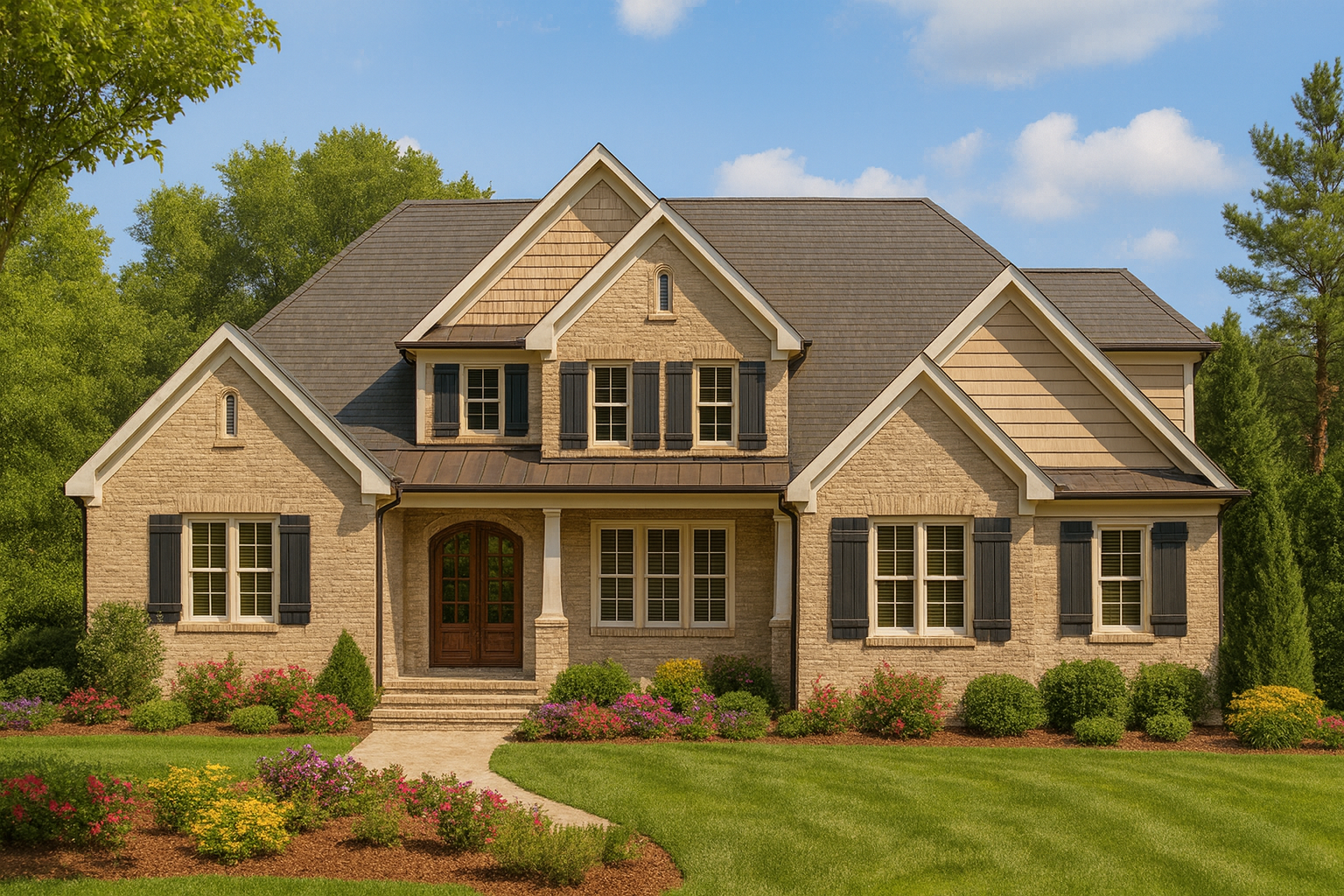 14-1440 HOUSE PLAN - Beautiful House Floor Plan with CAD Designs and Blueprints 1 Beautiful 2-Story House Plan with Screened Porch & 3-Car Garage