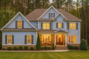 Elegant house Plan with Detailed Blueprints and 2-Story Design