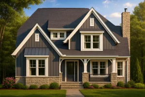 Craftsman Home Plan with Open Floor Plan & CAD Designs