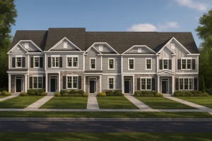 7-1947 5-UNIT TOWNHOUSE PLAN - Beautiful CAD House Plan with 3 Beds, 2.5 Baths, and Open Design