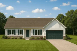 3-bedroom, 2-bath traditional Craftsman-style house plan with 1,536 heated sq. ft.