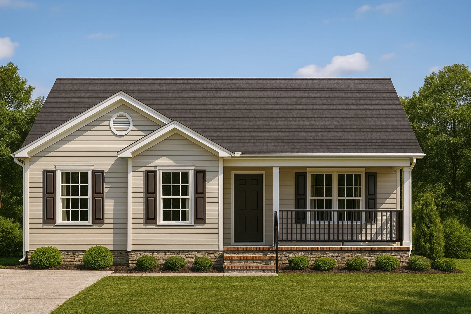 Charming 1-Story Traditional Ranch House Plan with 5 Bedrooms
