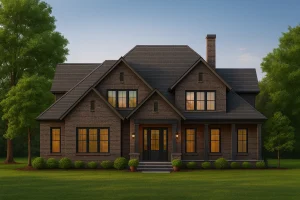 Luxurious 5-Bedroom House Plan with Vaulted Ceilings and CAD Blueprints