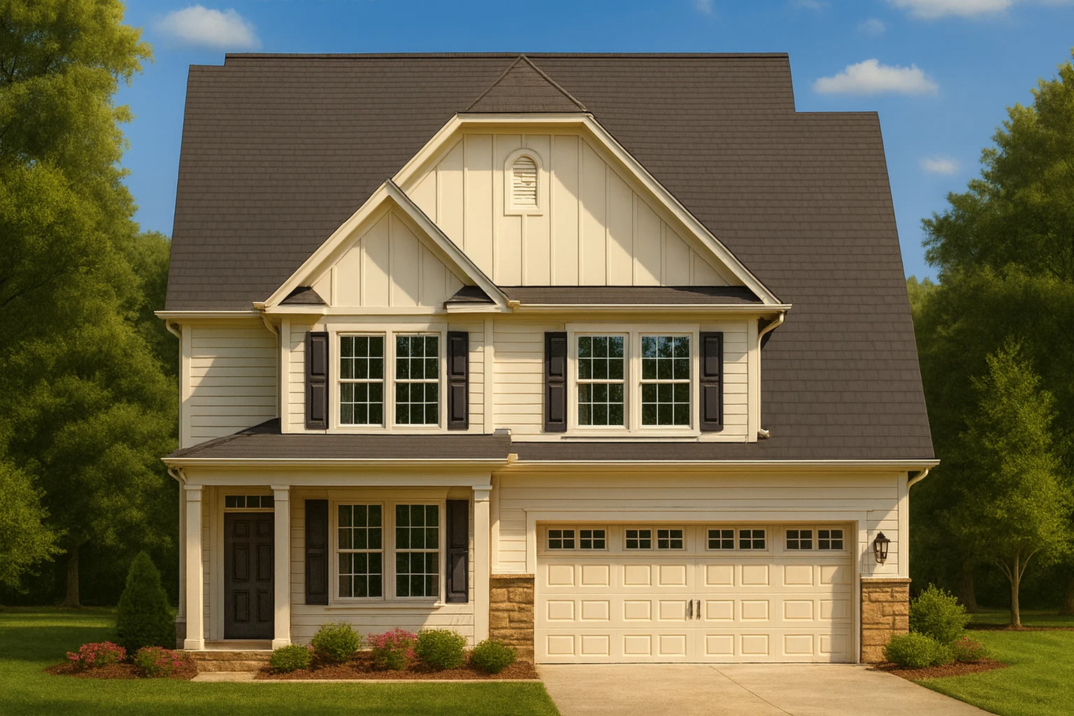 2 Story Craftsman House Plan 2525 Sq Ft 4 Bedrooms Classic Charm