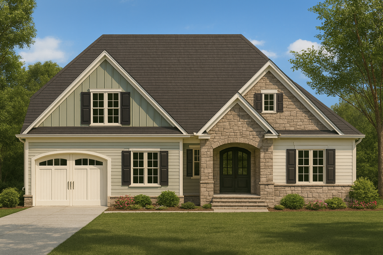 14-1133 HOUSE PLAN - 2-Story Luxury House Plan with CAD, Blueprint & Designs 2 2-Story Luxury Home Plan with Brick Exterior and Screened Porch