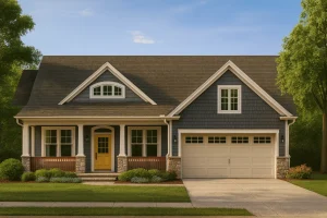 Craftsman Home Plan with 1.5 Floors Floor Plan Designs