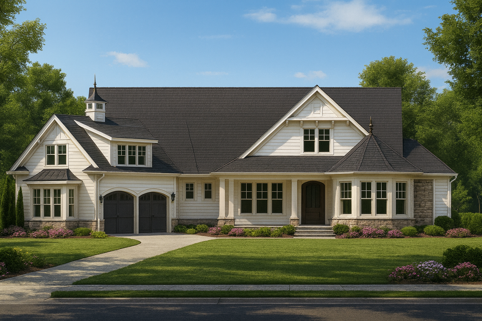 14-1086 HOUSE PLAN - Coastal Craftsman House Plan: 4-Bed, 3-Bath Floor Plan Blueprint 1 Coastal Craftsman Home Plan 4-Bed, 3-Bath Floor Plan Blueprint