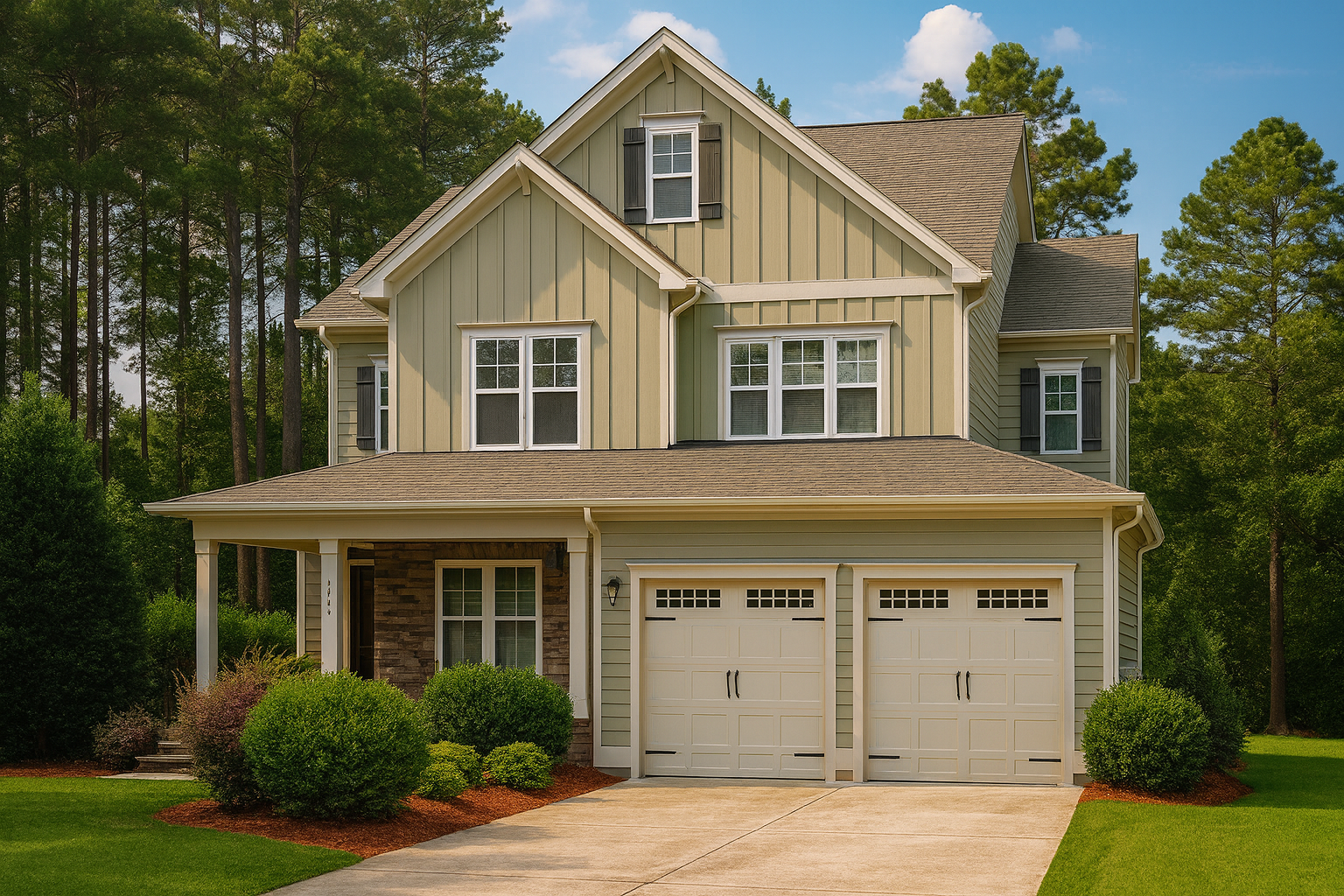 12-2095 HOUSE PLAN - Craftsman House Plan - 4-Bed, 3-Bath, 2,439 SF 1 Two-story Craftsman house plan with traditional farmhouse design, front porch, and attached garage