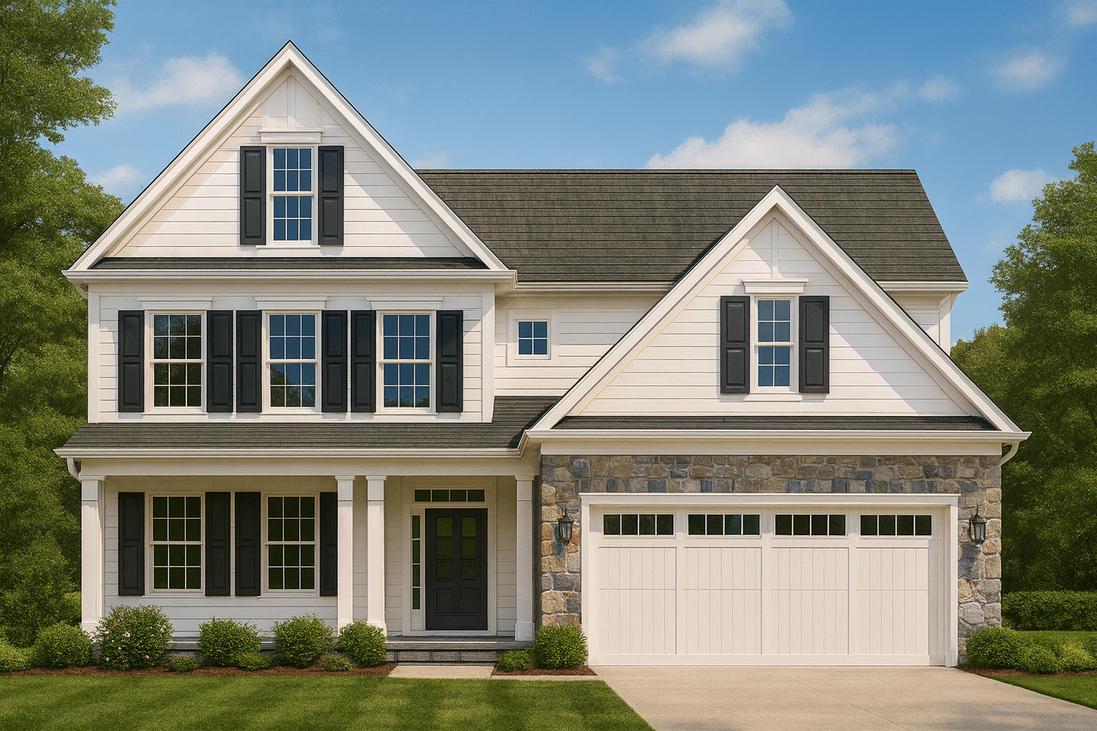 13-1829B HOUSE PLAN - Craftsman House Plan: 2-Story CAD Blueprint with 4 Bedrooms 1 Craftsman Home Plan 2-Story CAD Blueprint with 4 Bedrooms