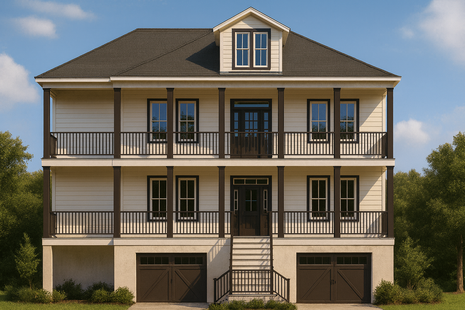 13-1844 HOUSE PLAN - Stunning 3-Story House Plan with Elevator, CAD Designs & Features 1 Stunning 3-Story House Plan with Elevator, Screened Porch & Coastal Charm