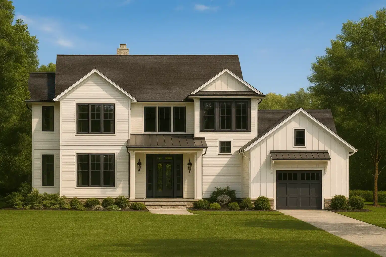 Elegant 2-Story House Plan with Craftsman Design and CAD Blueprints