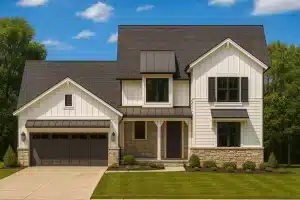 Modern 2-Story House Plan with CAD Blueprints and 4 Bedrooms