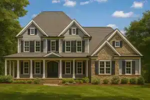 Colonial Home Plan with CAD Designs and Detailed Blueprints