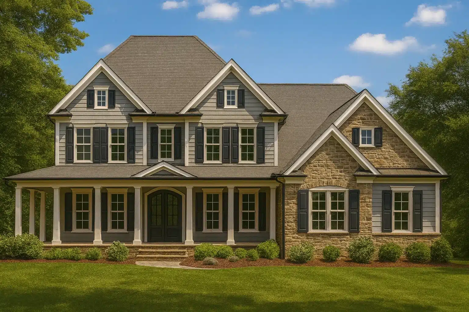 Colonial Home Plan with CAD Designs and Detailed Blueprints