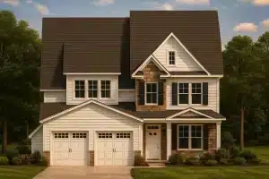 2-Story House Plan with 4 Bedrooms and 3-Car Garage